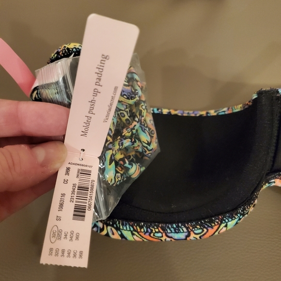 Victorias Secret colorful Strapless pushup bikini top- NWT - Picture 2 of 2